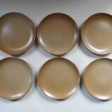 6 dessert plates Grès Village CNP