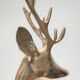 Cerf laiton massif stylisé vintage hauteur 38 cm