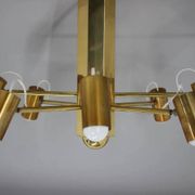 Midcentury Sputnik brass Space Age adjustable pendant/chandelier, 1970s