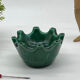 Dish, tray, aperitif server, ceramic, vintage, green, picks,