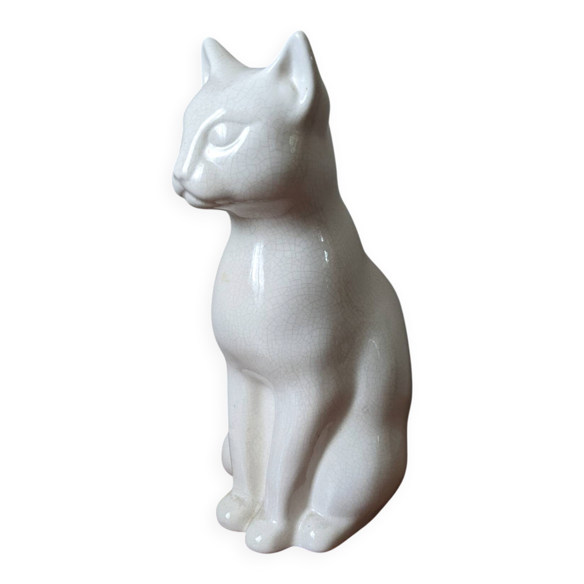 Chat en céramique sculpture artisanale