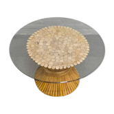 John mcguire wheat sheaf side table - 1970's