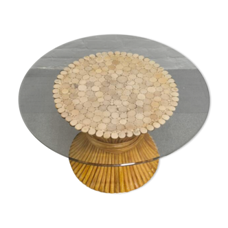 John mcguire wheat sheaf side table - 1970's