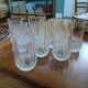 8 antique crystal water glasses