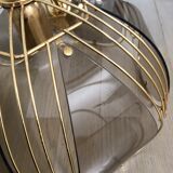 Smoked glass ceiling lamp