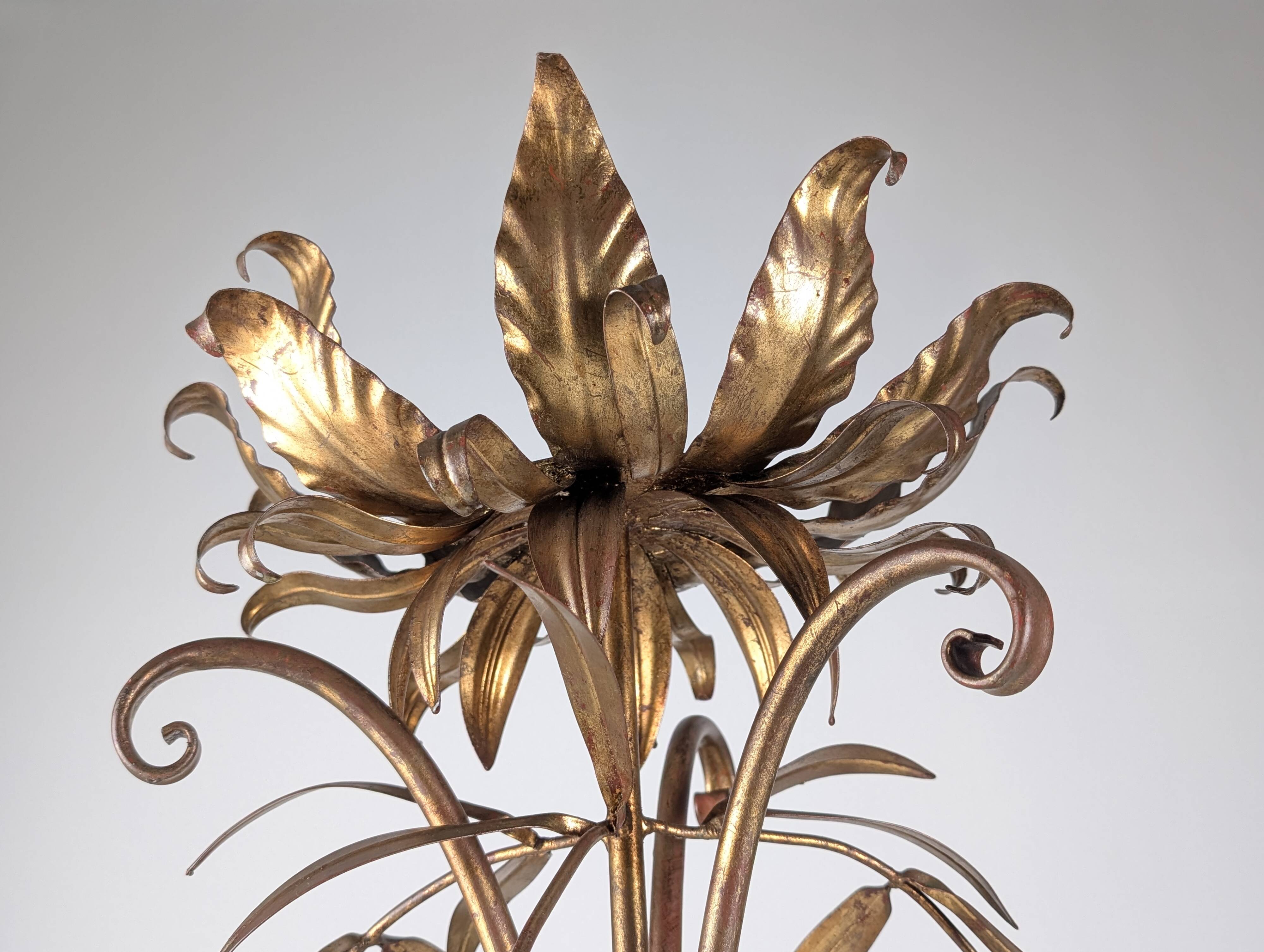 Gilded Metal Planter with Leaves Att. Hans Kögl , Germany, 1970s