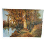 Oil on Panel B. RABEL Autumn Landscape
