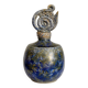Glazed stoneware bottle with crystallised glaze signed Francoise Roussel.