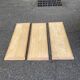 Art Deco dining table with a central pedestal, stripped in solid oak, with 2 extensions.