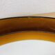 Round mirror Syla 710 amber rim, vintage 70's