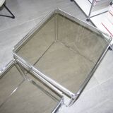 vintage graphic side table by max sauze 1970