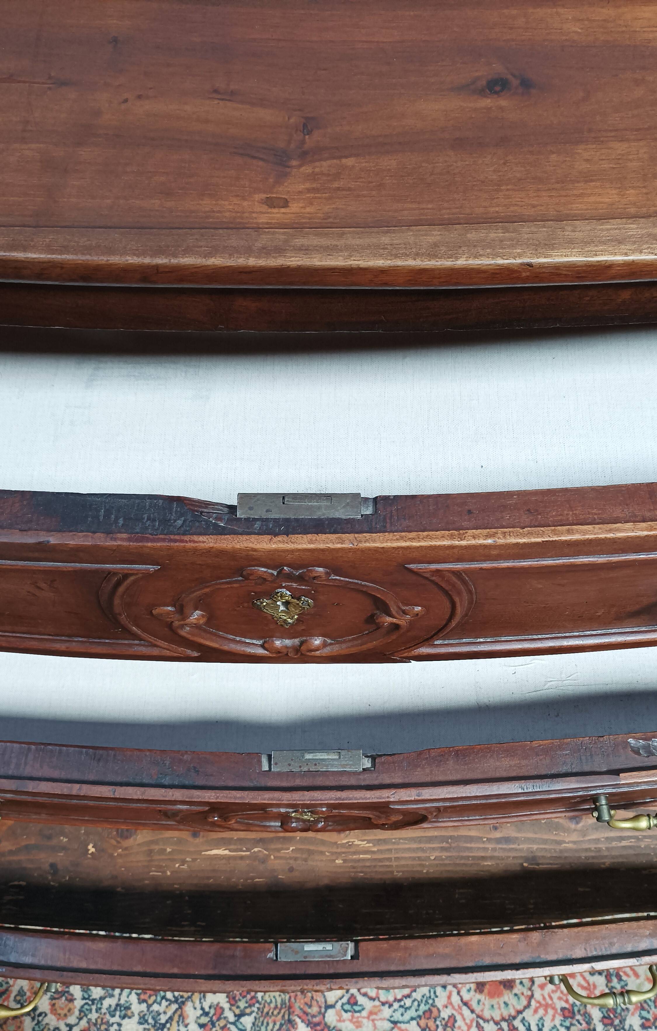 Louis XV walnut chest of drawers