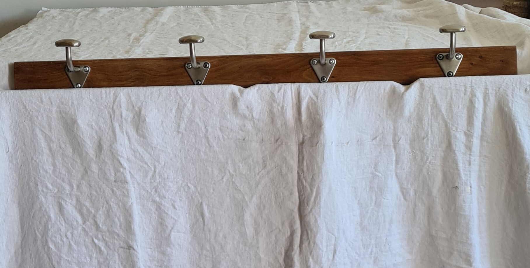 Industrial oak and aluminum hooks