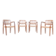 Niels Otto Moller model 66 armchairs teak and paper cord Denmark 1974