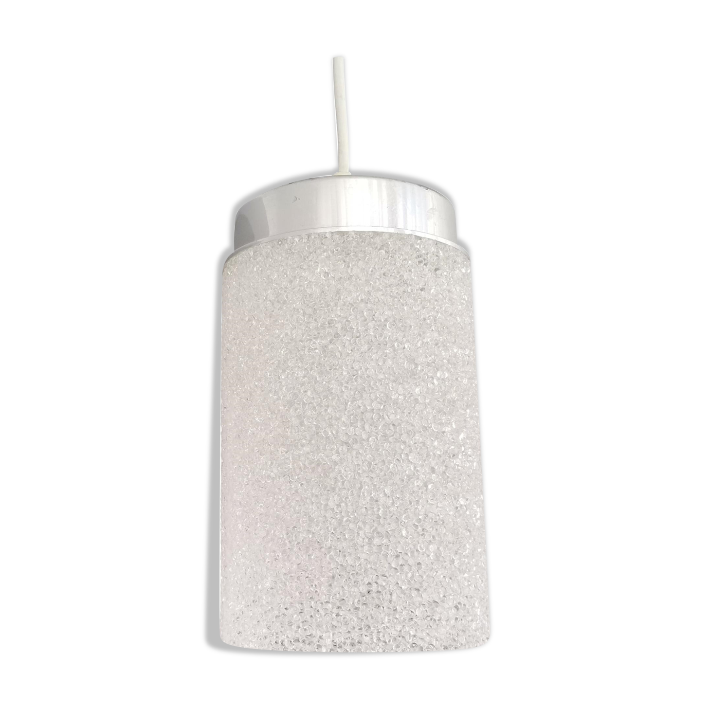 Vintage 60s minimalist white hanging lamp