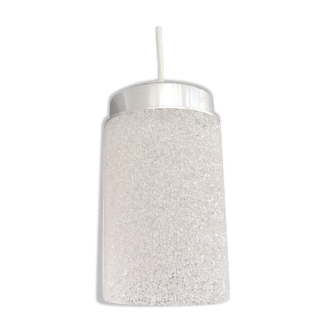 Vintage 60s lampe suspendue blanche minimaliste