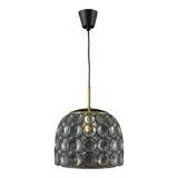 Iron and clear glass pendants by Limburg, Germany, 1960s.