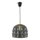 Iron and clear glass pendants by Limburg, Germany, 1960s.