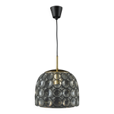 Suspension en fer et verre clair par Limburg, Allemagne, années 1960