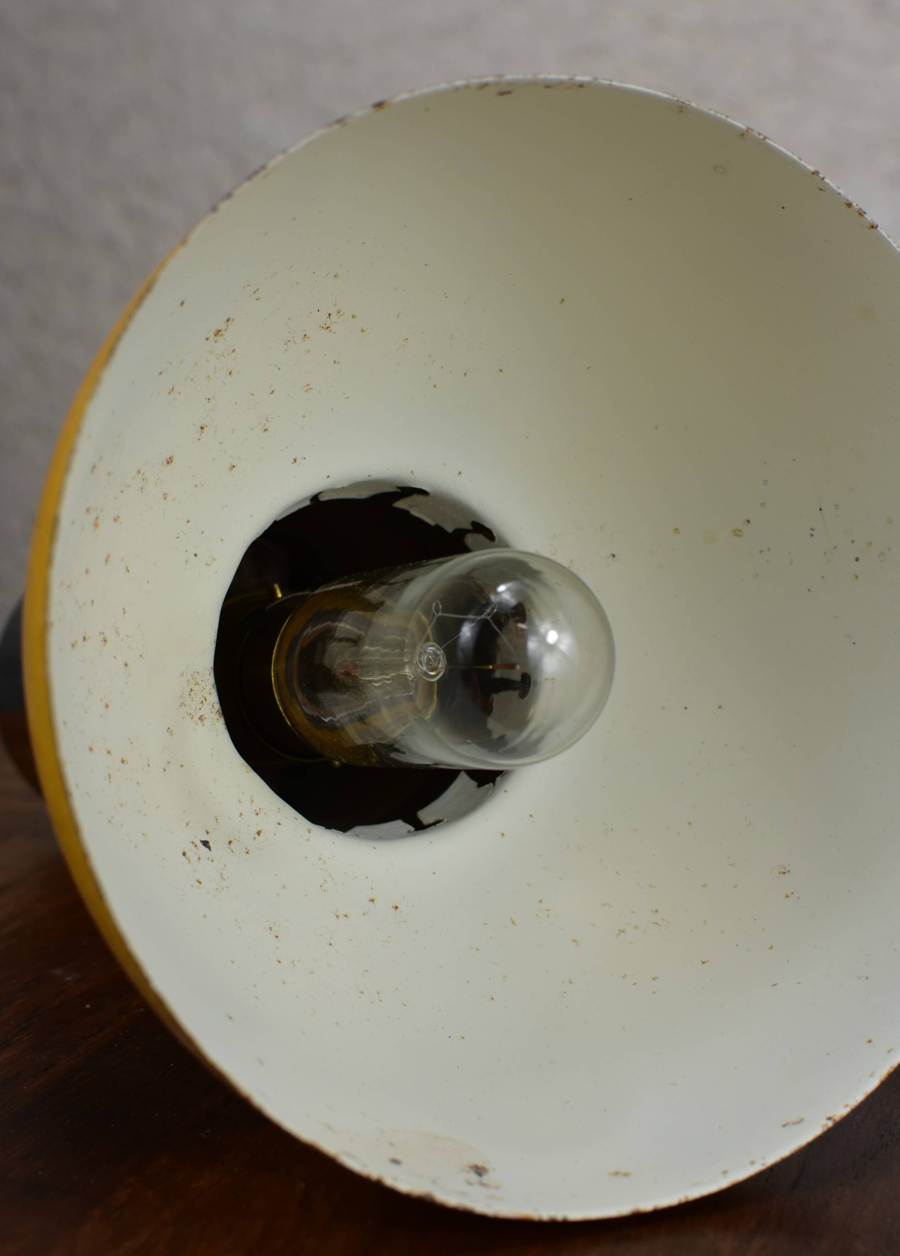 vintage mustard lamp