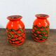 Lot de 2 vases jasba ananas orange