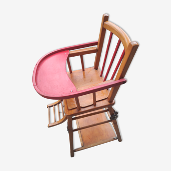 Chaise haute en bois pour bébé ou enfant