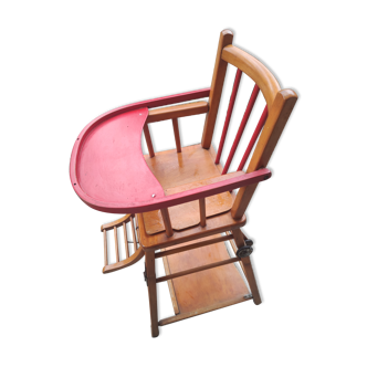Chaise haute en bois pour bébé ou enfant