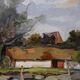 Gotthard Sandberg (1890-1961) , Swedish Oil Painting, Oil on Board, 1933, Framed