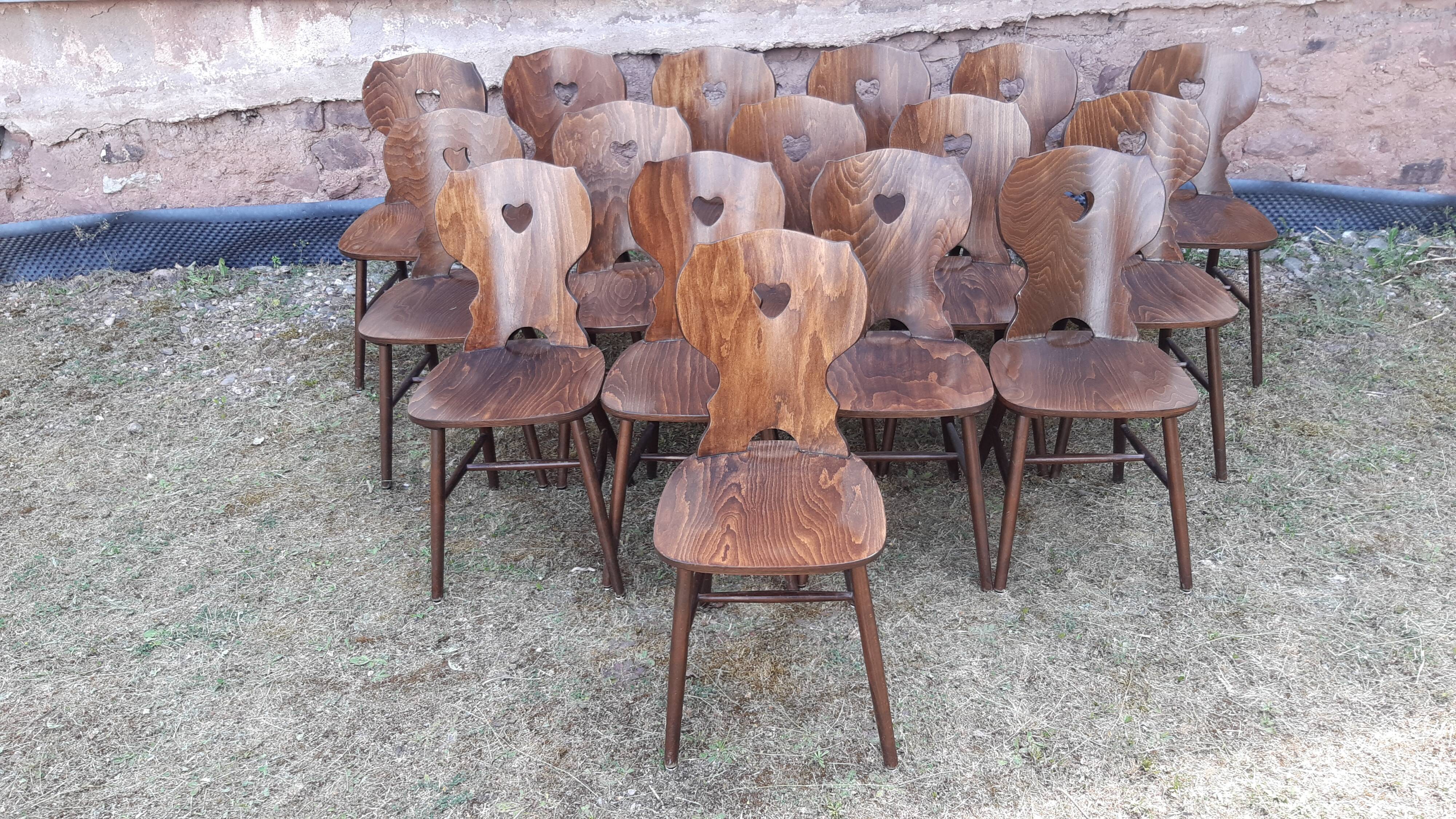 Set of 16 bistro chairs