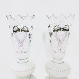 Paire de vases en opaline Napoléon III