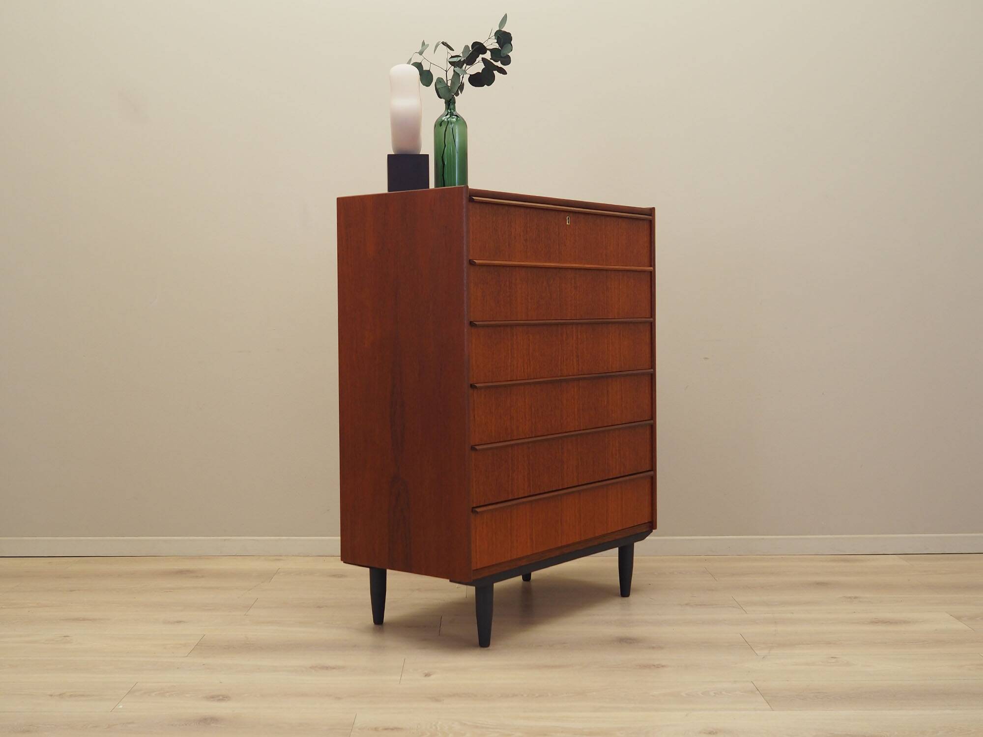 Teak chest of drawers, Danish design, 1970s, manufactured in Denmark