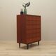 Teak chest of drawers, Danish design, 1970s, manufactured in Denmark