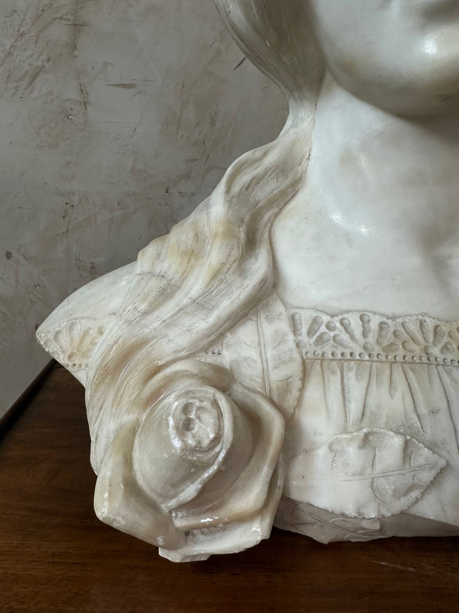 Marble bust of a woman