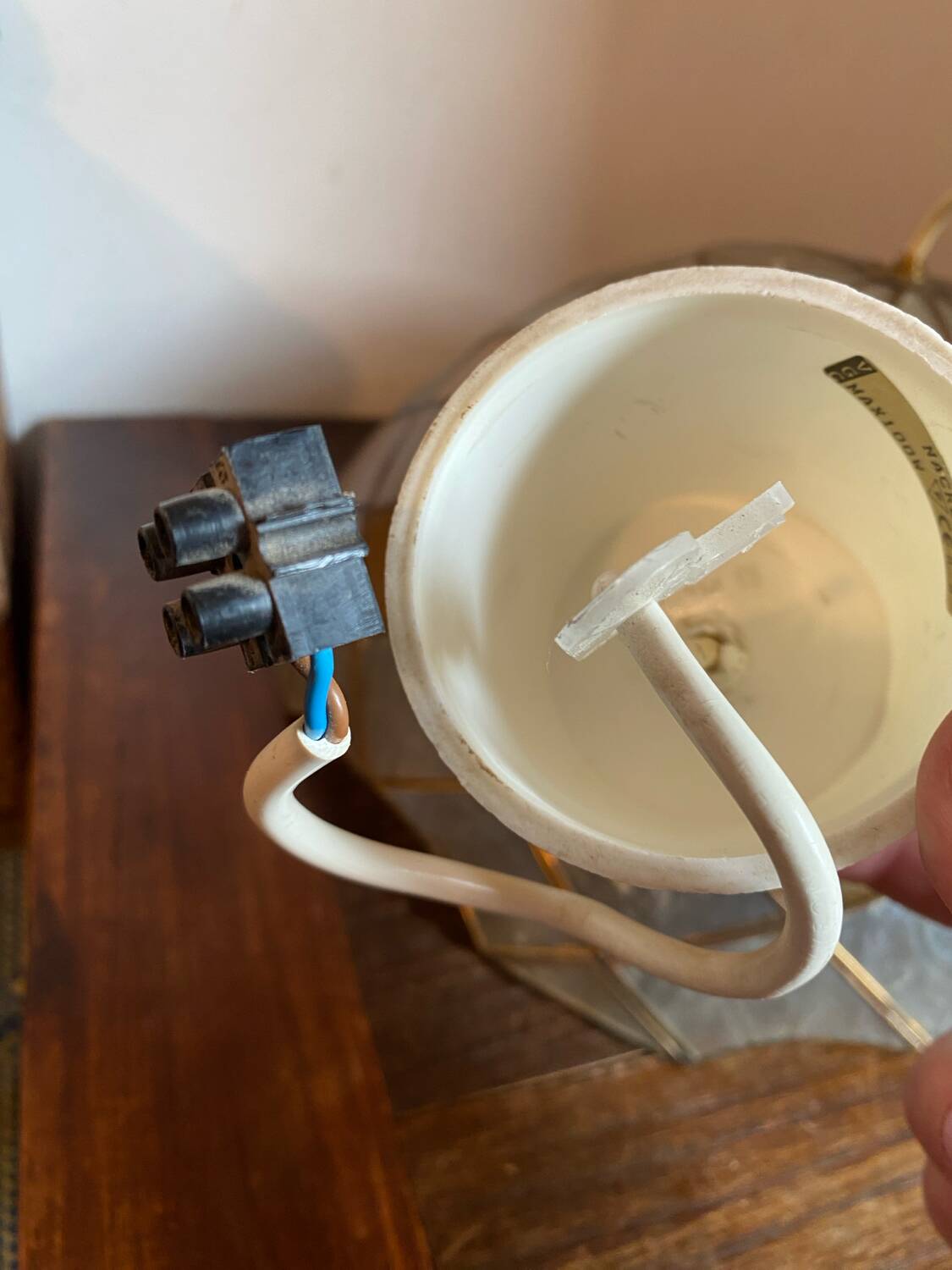 Suspension en laiton et nacre