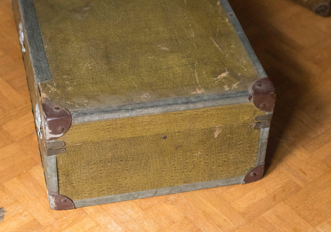 Antique suitcase - vintage travel trunk