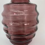Vase Art déco Doyen en verre violet, années 1930