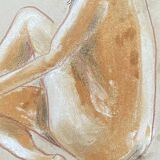 Signed pastel painting female portrait "sunlight"