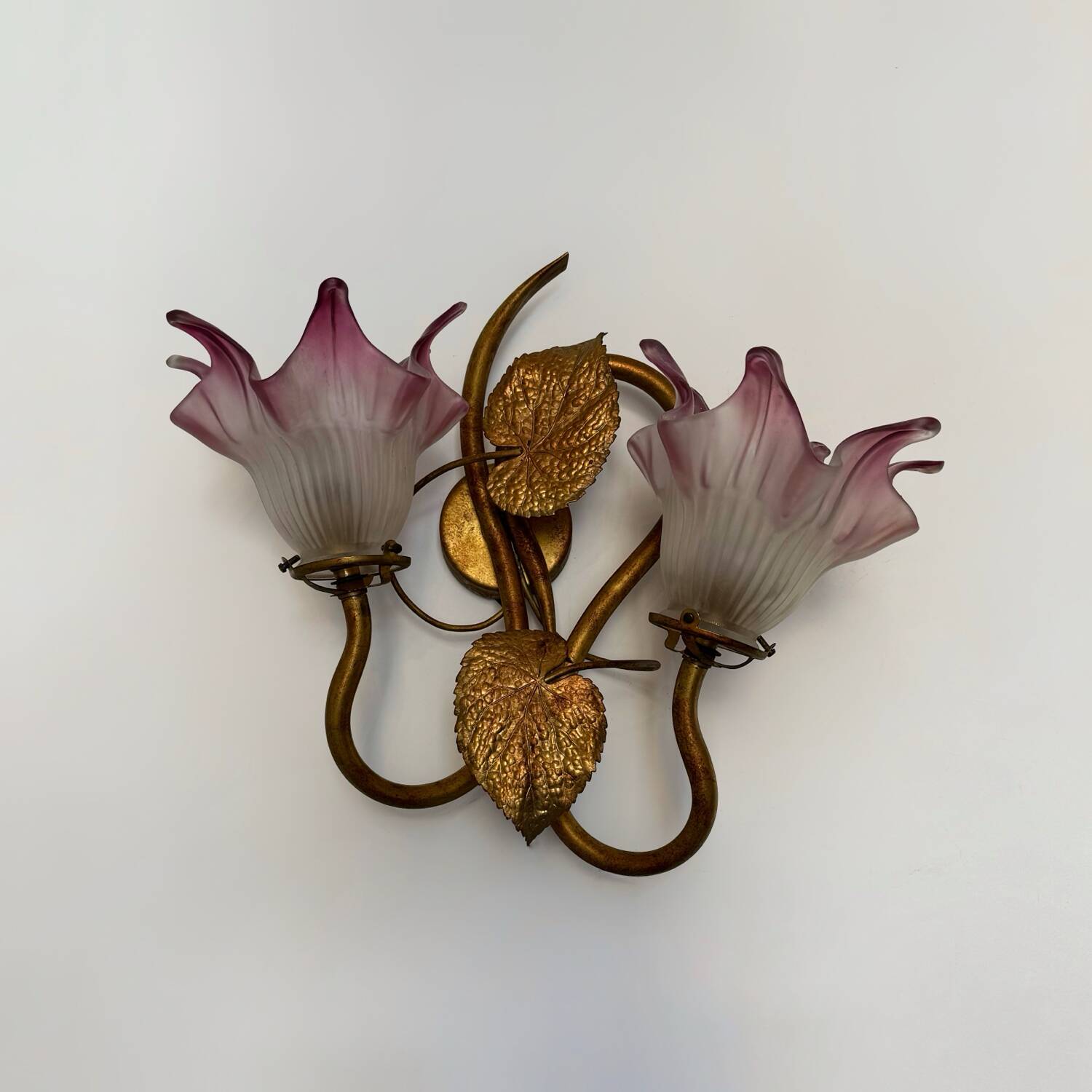 60s golden plant theme wall light