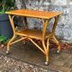 Vintage rattan and oak serving trolley 1960