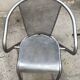 set of 4 graphite metal armchairs