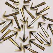 21x Crochet Mural Double in Brass Midcentury by Herta Baller, Vienna, Austria, 1950s