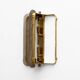 Pair of Curved Ribbed Grey Murano Glass and Brass Wall Sconces