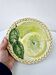 Vintage Ceramic Tarte Dish, Barbotine Lemon, 23 cm