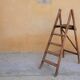 Vintage wooden stepladder