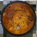 Lacquered coffee table with Asian influence