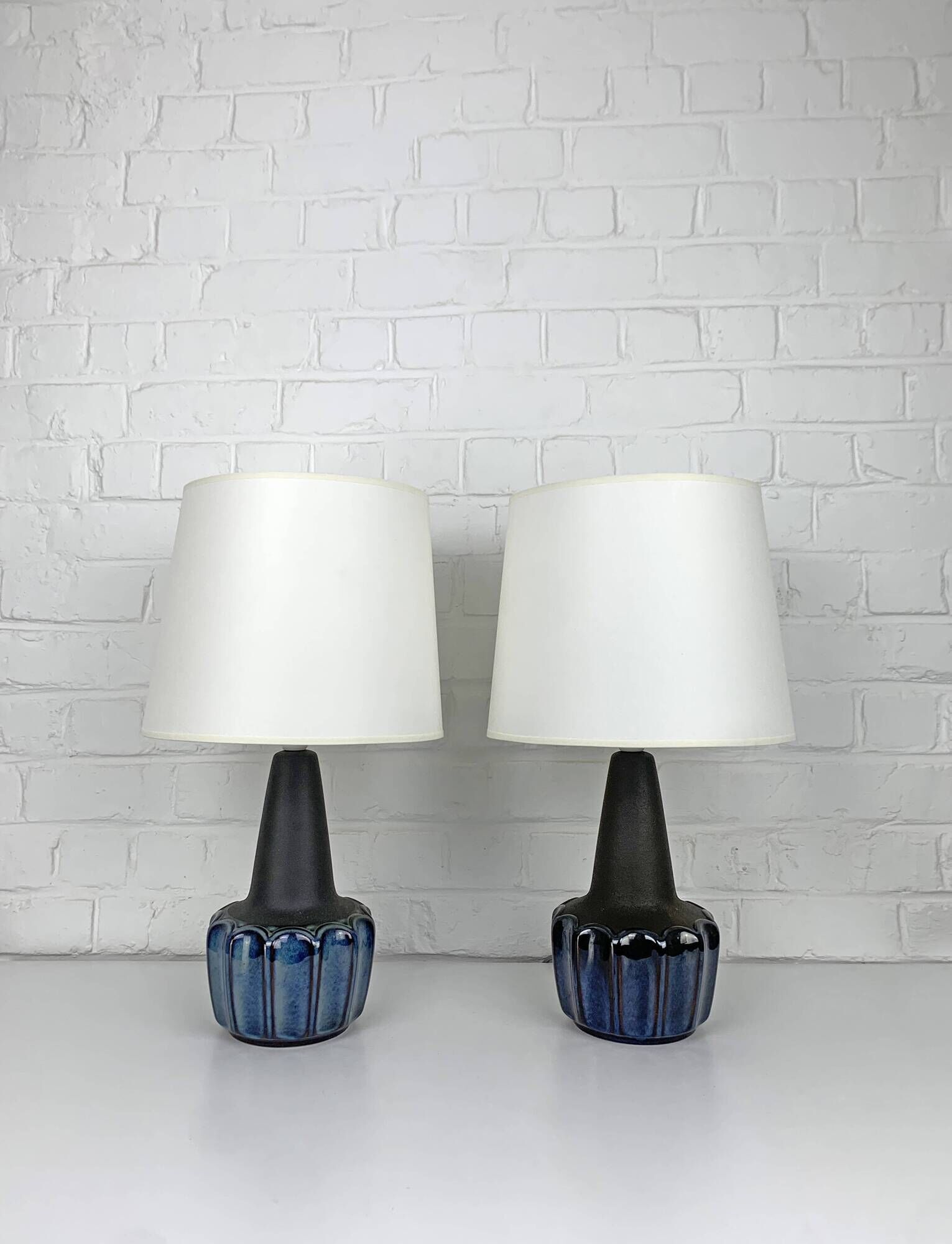 Pair of Søholm table lamps model 1051 by Einar Johansen, Soholm, Denmark, 1960.