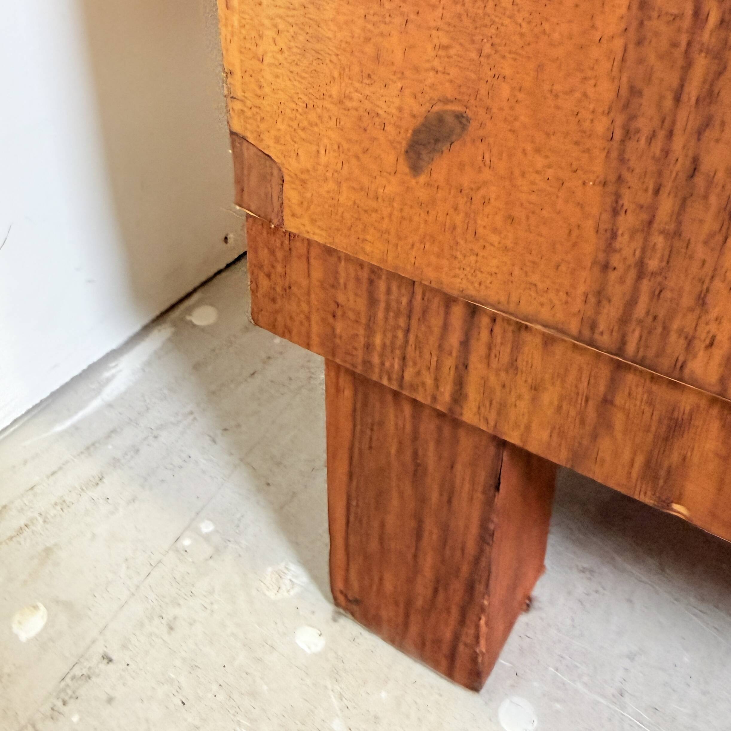 Vintage Art Deco-style walnut cabinet