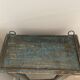 Small wall display case in blue lacquered teak