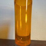 Vase année 80 verre bullé