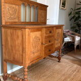 Carved wooden sideboard